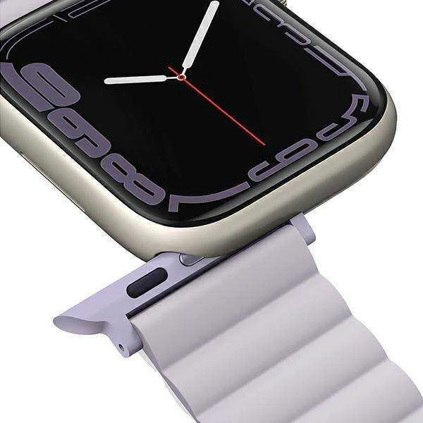 Uniq Išmaniojo laikrodžio Apple Watch 4/5/6/7/SE magnetinis/dvipusis dirželis, Rausvos/Baltos spalvos, 40/41mm