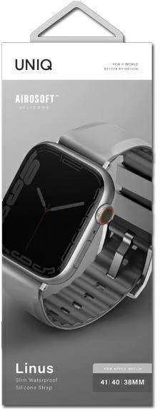 Uniq Išmaniojo laikrodžio Apple Watch 4/5/6/7/8/SE magnetinis/dvipusis dirželis, Pilkos spalvos, 38/40/41mm