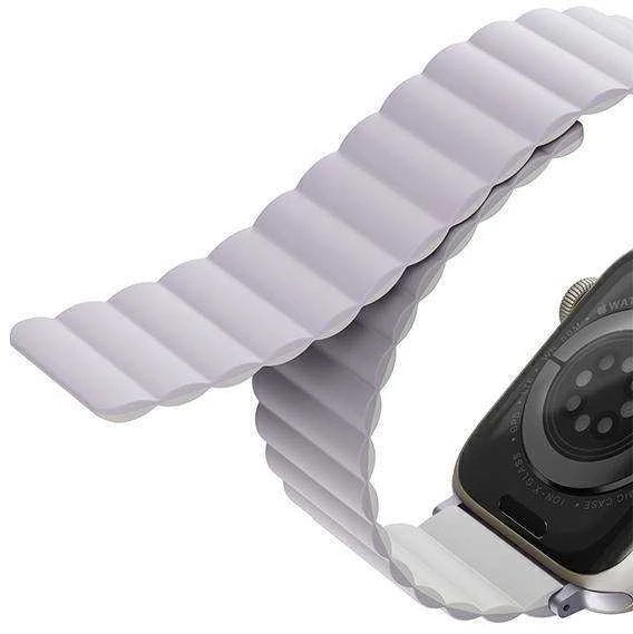 Uniq Išmaniojo laikrodžio Apple Watch 4/5/6/7/SE magnetinis/dvipusis dirželis, Rausvos/Baltos spalvos, 40/41mm