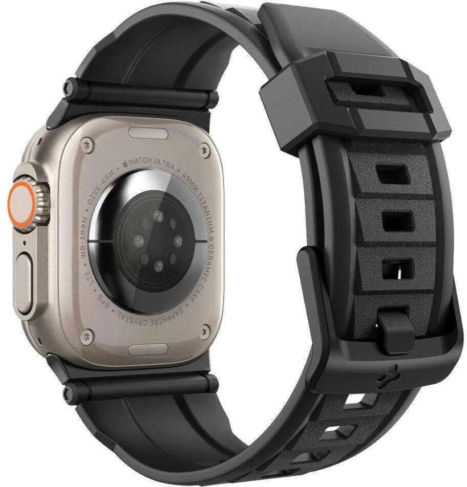 Spigen Rugged Ultra apyrankė, matinės juodos spalvos – Watch 49mm/46mm/45mm/44mm/42mm