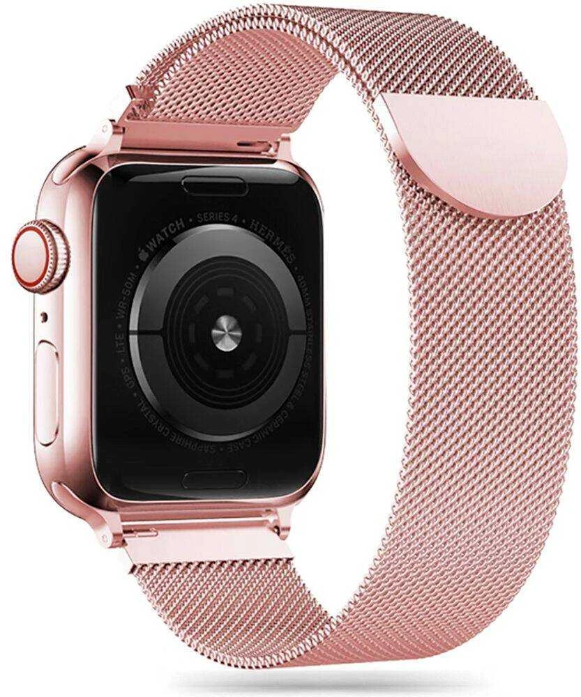 Tech Protect Išmaniojo laikrodžio Apple 1/2/3/4/5 metalinis dirželis, Rožinės spalvos, 38/40mm