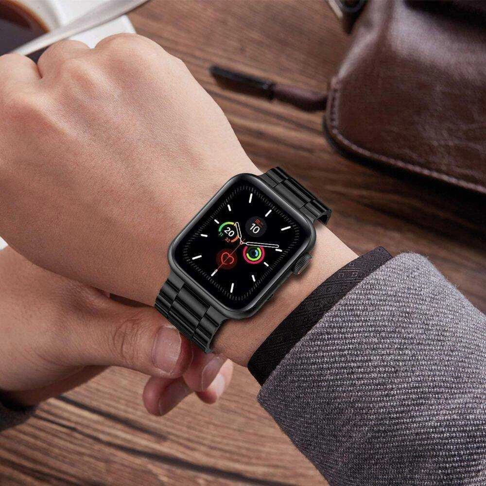 Apyrankė Apple Watch 4 / 5 / 6 / 7 / SE (42 / 44 / 45 mm) Tech-Protect Stainless juodos spalvos