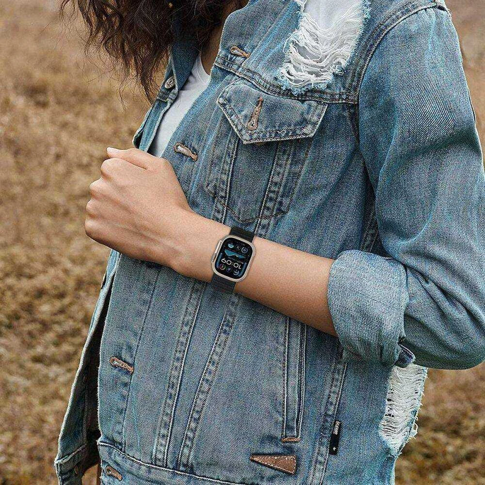 Apyrankė Apple Watch 6 / 7 / 8 / 9 / 10 / SE / Ultra 1 / 2 (44 / 45 / 46 / 49 mm) Tech-Protect Nylon juodos spalvos