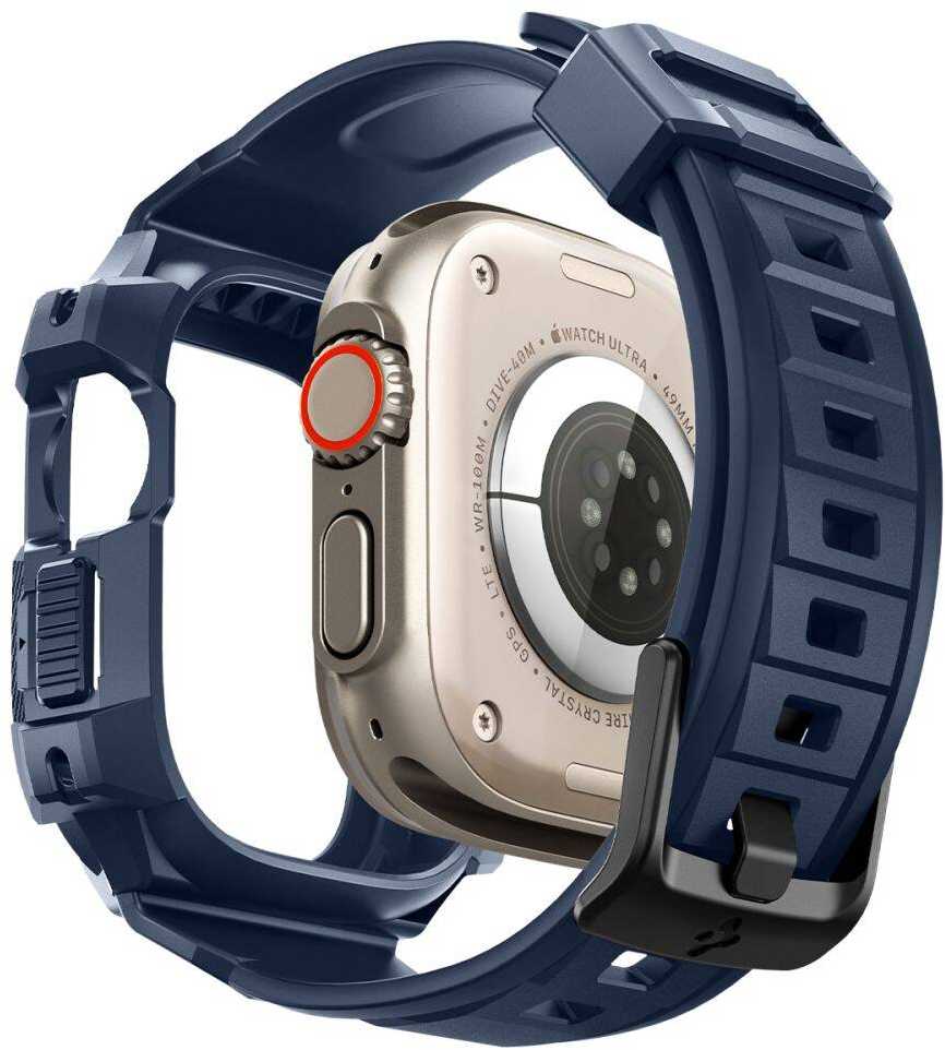 Spigen Rugged Armor Pro - Strap with case for Apple Watch Ultra 49 mm (Navy Mėlyna)