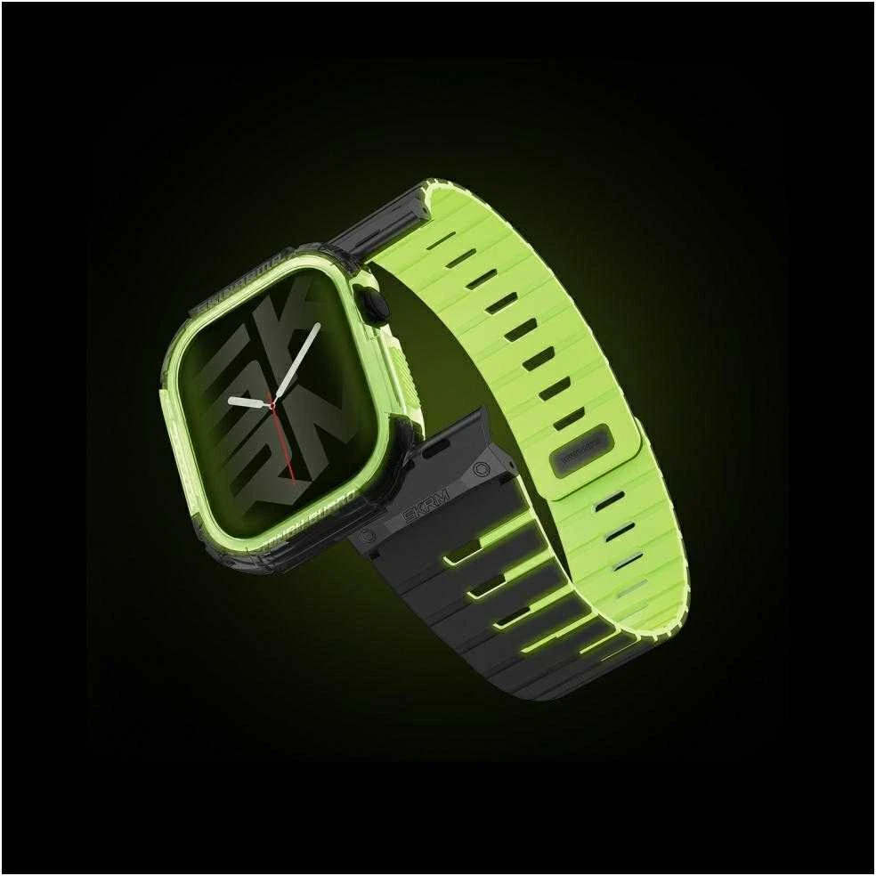 Apyrankė + dėklas Skinarma Gemini skirti Apple Watch 46mm niteglow