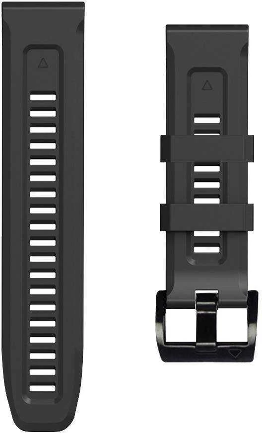 Išmaniojo laikrodžio Garmin Fenix 3/5X/5X PLUS/6 Pro/6X/7X dirželis, Juodos spalvos