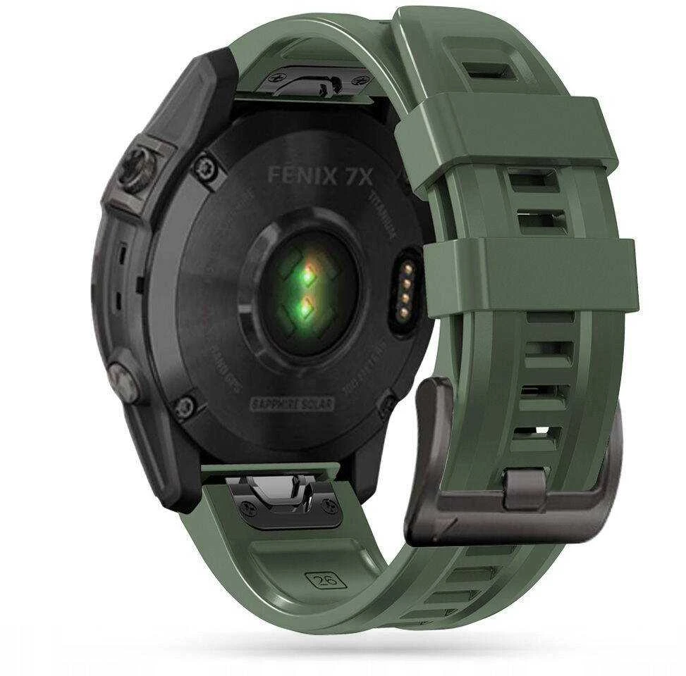 Išmaniojo laikrodžio Garmin Fenix 5/6/6Pro/7 dirželis, 22mm, Žalios spalvos