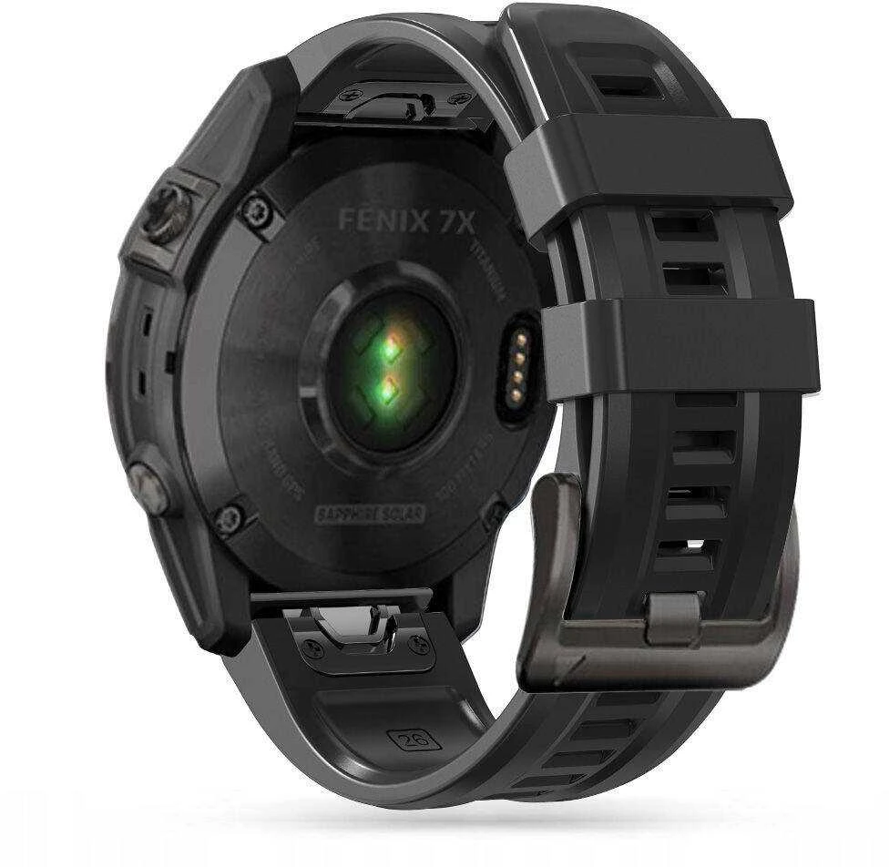 Išmaniojo laikrodžio Garmin Fenix 3/5X/5X PLUS/6 Pro/6X/7X dirželis, Juodos spalvos