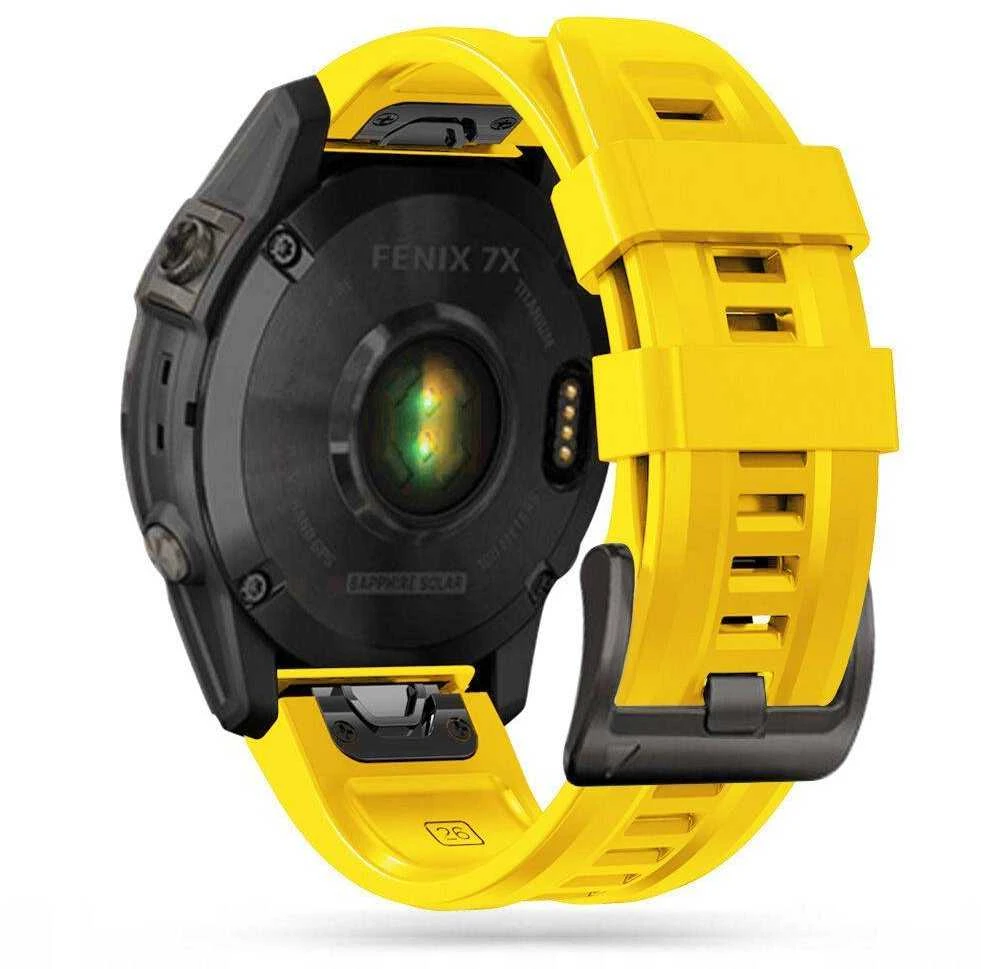Išmaniojo laikrodžio Garmin Fenix 5/6/6Pro/7 dirželis, Geltonos spalvos