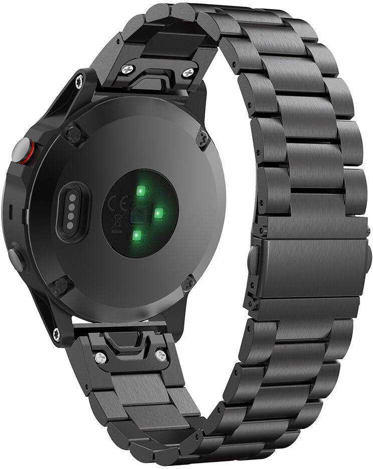 Tech-Protect Bransoleta STAINLESS GARMIN FENIX 5 / 6 / 6 PRO / 7 Juodas