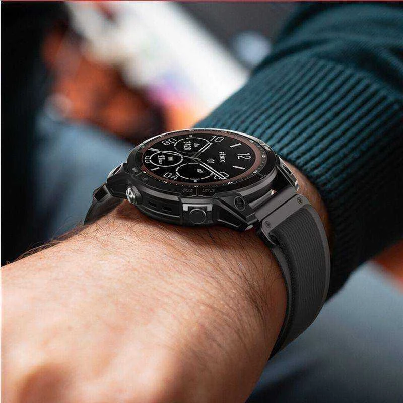 Apyrankė Garmin Fenix 5 / 6 / 6 Pro / 7 Tech-Protect Nylon oranžinės ir juodos spalvos