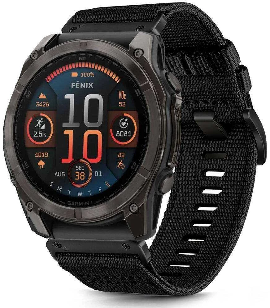 Apyrankė Garmin Fenix 5X / 5X Plus / 6X / 6X Pro / 7X / 8 (51mm) Tech-Protect Nylon Classic juodas