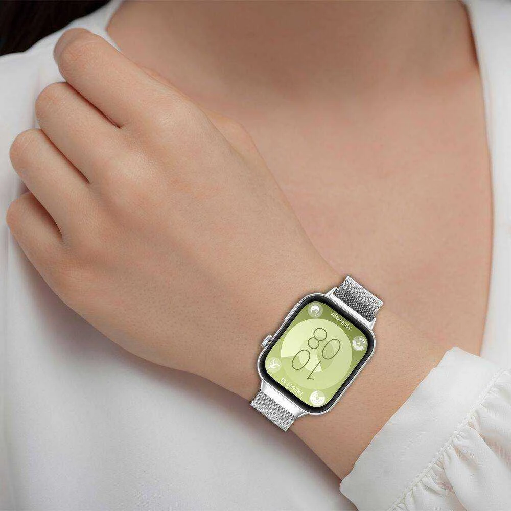 Apyrankė laikrodžiui Huawei Watch Fit 3 Tech-Protect Milaneseband juodos spalvos