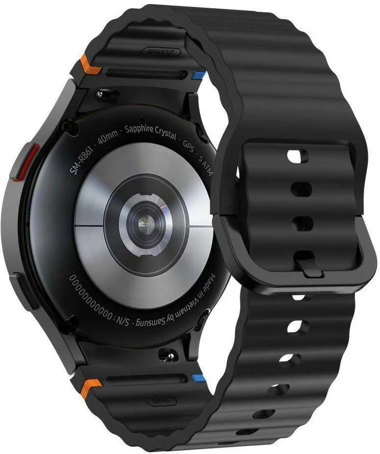 Apyrankė Samsung Galaxy Watch 4 / 5 / 5 PRO / 6 / 7 / FE Tech-Protect silikoninė Sport juodas