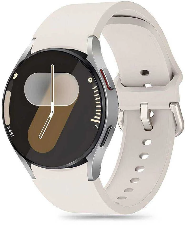 Apyrankė Samsung Galaxy Watch 4 / 5 / 5 PRO / 6 / 7 / FE Tech-Protect silikoninė Starlight kreminės spalvos
