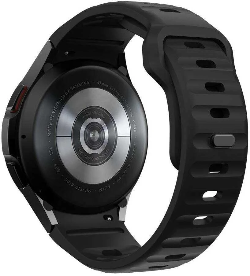 Apyrankė Samsung Galaxy Watch 4 / 5 / 5 Pro / 6 / 7 / FE Tech-Protect silikoninė juodos spalvos