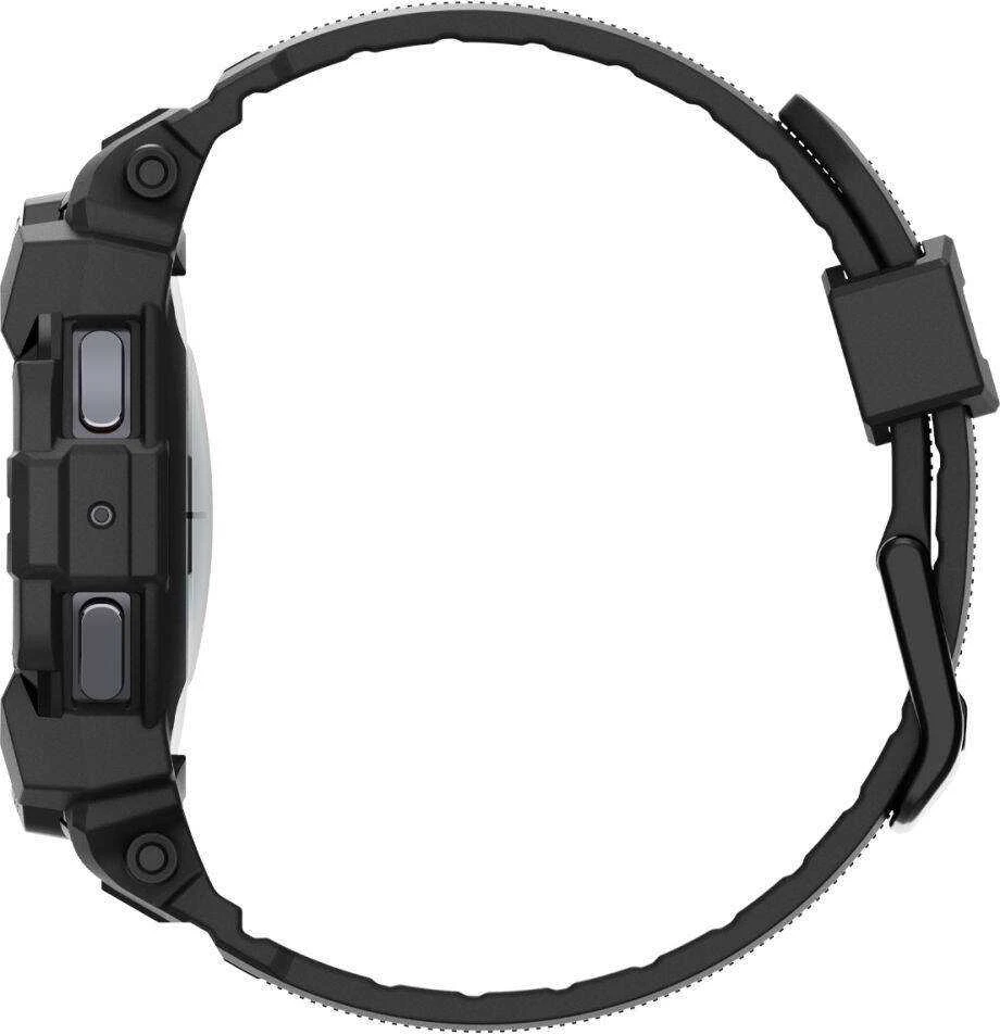 „Spigen Rugged Armor Pro“ – dirželis + dėklas, skirtas „Samsung Galaxy Watch 7“ 40 mm (matinis juodas)