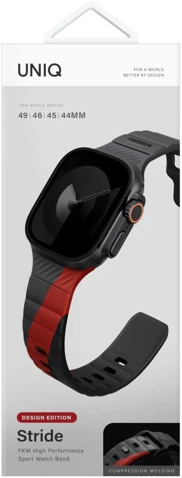 Apyrankė UNIQ Stride De Rubber Apple Watch 49/46/45/44mm charcoal