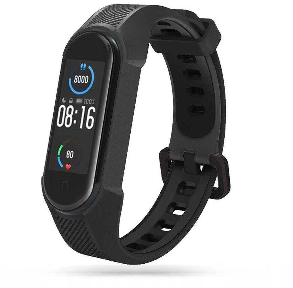 Išmaniosios apyrankės Xiaomi Mi Band 5/6/7 dirželis, Juodos spalvos