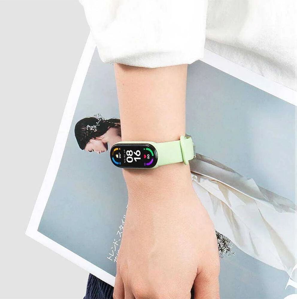 Išmaniosios apyrankės Xiaomi Mi Band 5/6/7 dirželis, Juodos spalvos