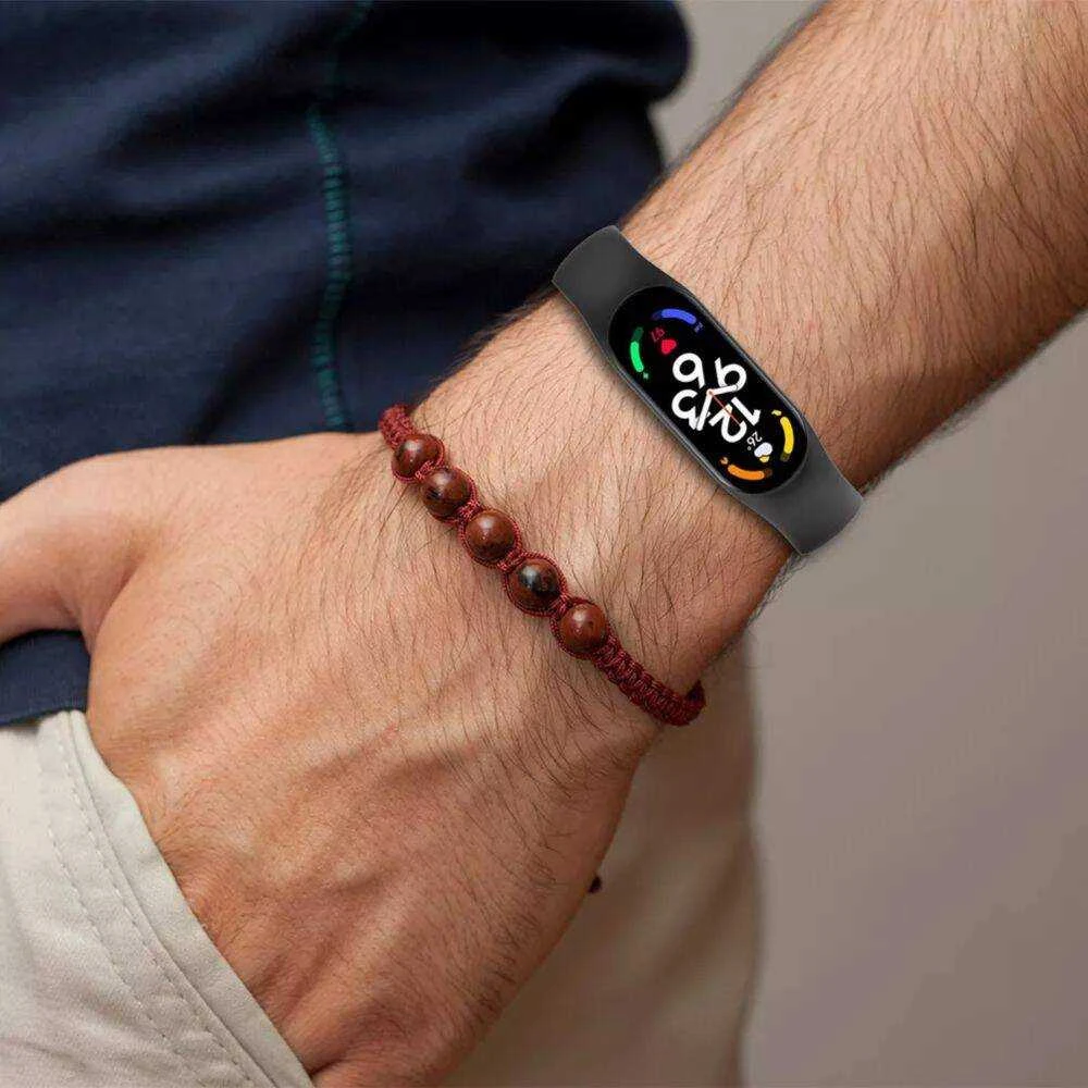 Išmaniosios apyrankės Xiaomi Mi Band 5/6/7 dirželis, Juodos spalvos