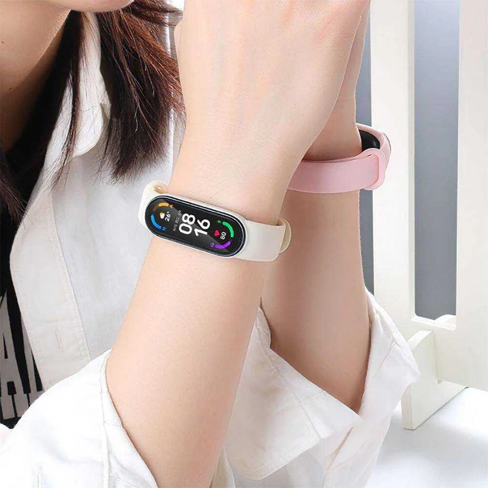 Išmaniosios apyrankės Xiaomi Mi Band 5/6/7 dirželis, Juodos spalvos