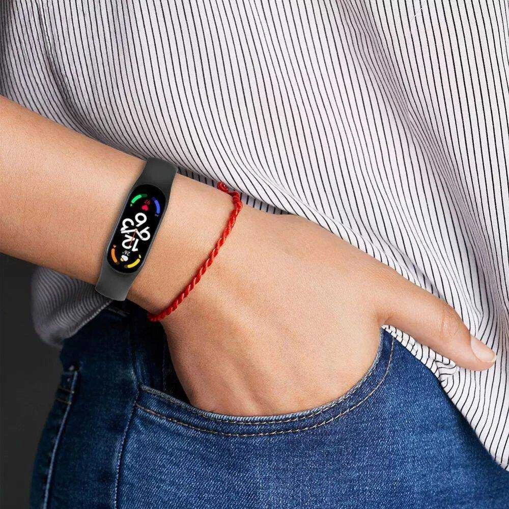 Išmaniosios apyrankės Xiaomi Mi Band 5/6/7 dirželis, Juodos spalvos