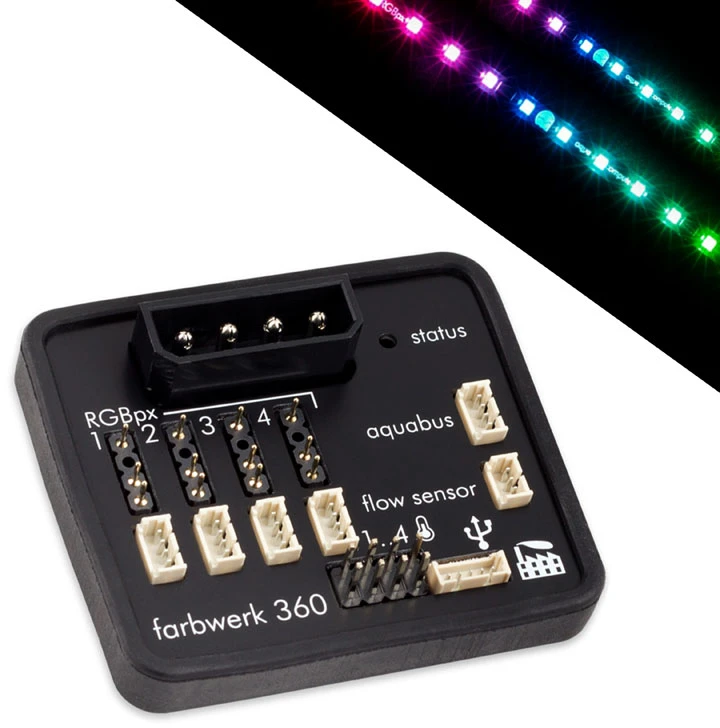 aqua computer Aqua kompiuteris Farbwerk 360 RGB LED valdiklis