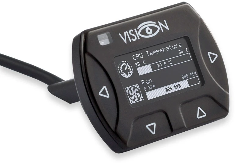 aqua computer vandens kompiuteris VISION Touch su išorin. USB laidas, IR, temp.matavimas