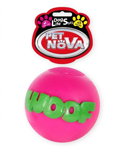 Aqua Nova Guminis kamuoliukas WOOF 8cm cypia
