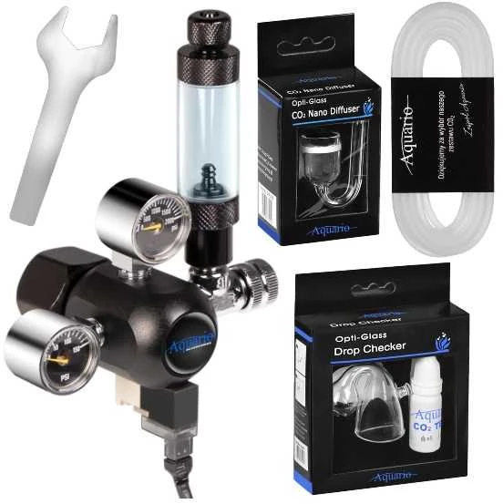Aquario Professional 2.0 CO2 reduktorius su elektromagnetu ir priedais
