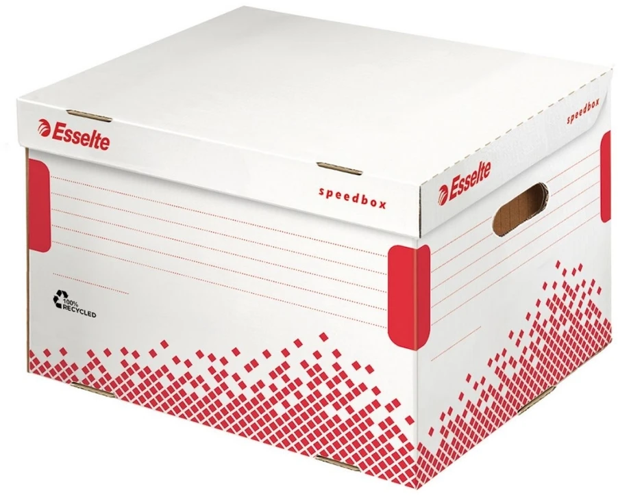 Leitz Archyvinė dėžė Esselte Speedbox, baltos-raudonos spalvos