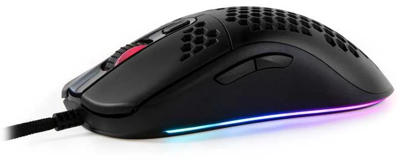 Itin lengva Žaidimų Pelė Arozzi Favo, su RGB pašvietimu, Pixart 3389 sensorius, Omron 20M switches, Juoda