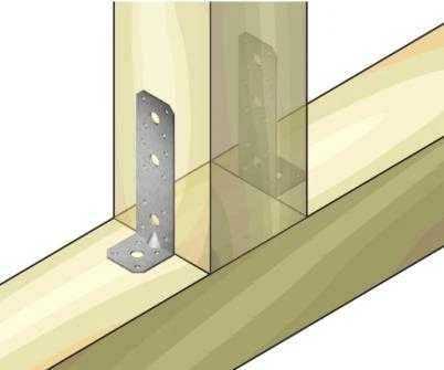 Arras Tvirtinimo kampas, sutvirtintas, 140 x 40 x 40 x 2.5 mm