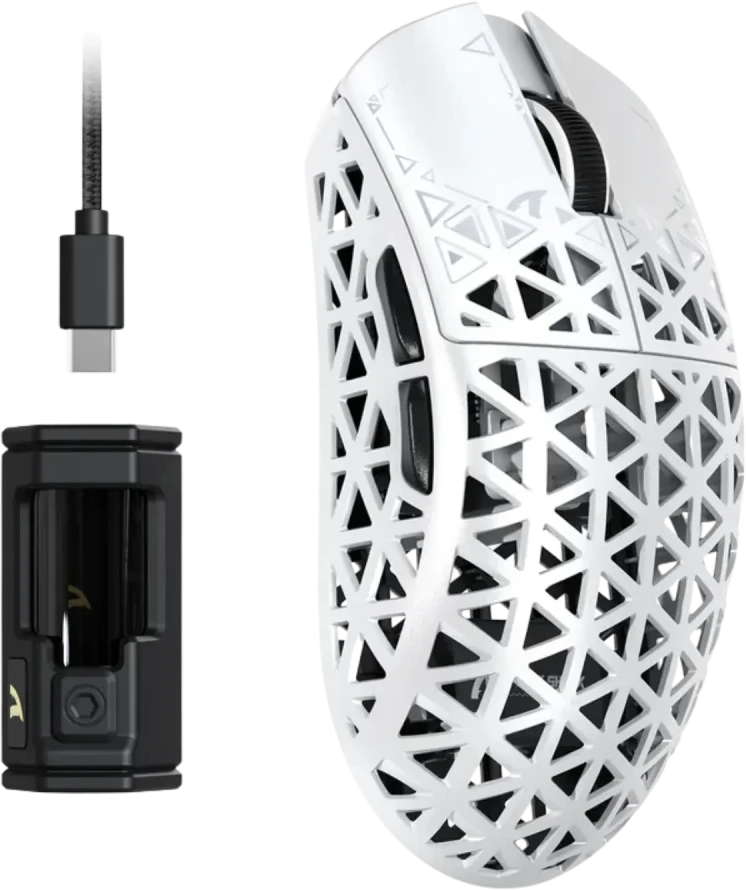ARTISAN ATTACK SHARK R5 Ultra Wireless Belaidė Žaidimų Pelė | Baltas