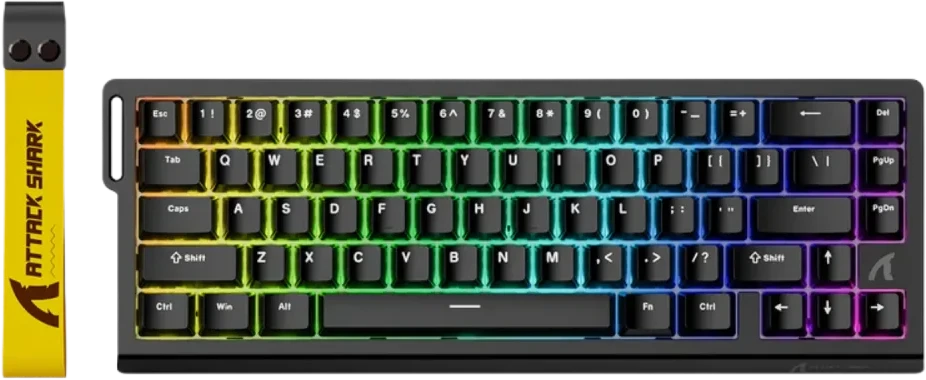 ARTISAN ATTACK SHARK X68 HE Žaidimų Klaviatūra | Juodas, Magnetic Switch