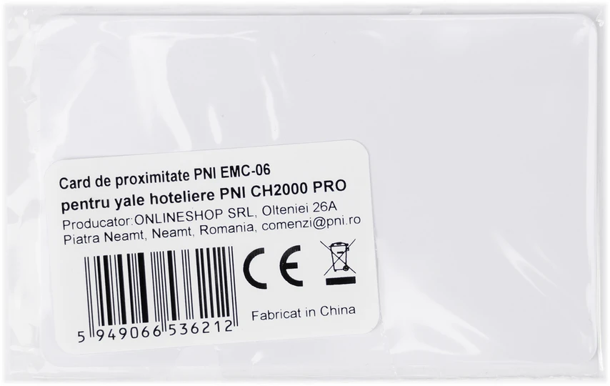 Artumo kortelė PNI EMC-06 13.56 MHz, skirta Yale viešbučiams PNI CH2000 PRO
