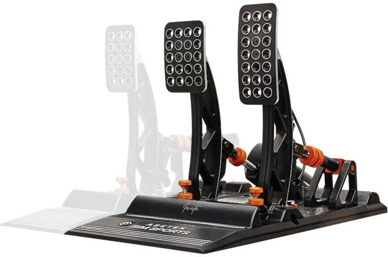 „Asetek SimSports Invicta Sim Racing“ akceleratoriaus ir stabdžių pedalas