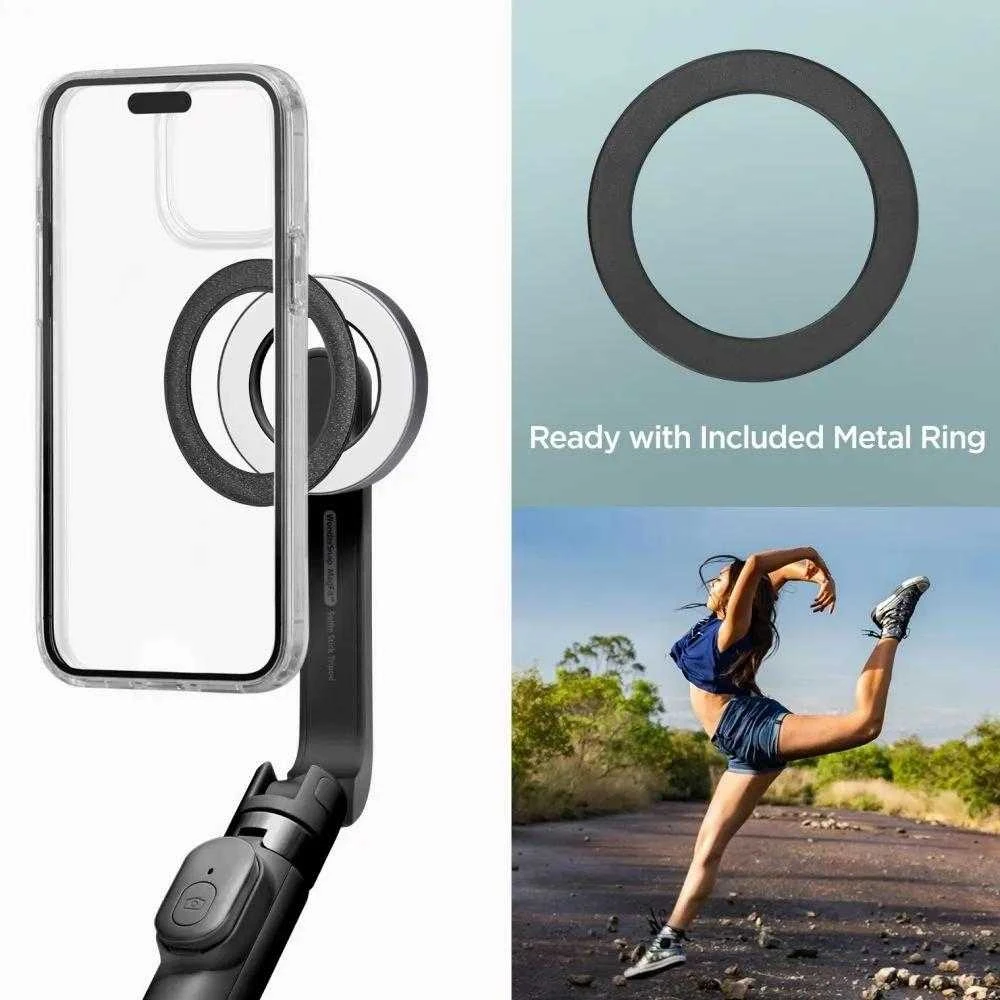 Asmenukių lazda Spigen S571W MagSafe Bluetooth with tripod – juodos spalvos
