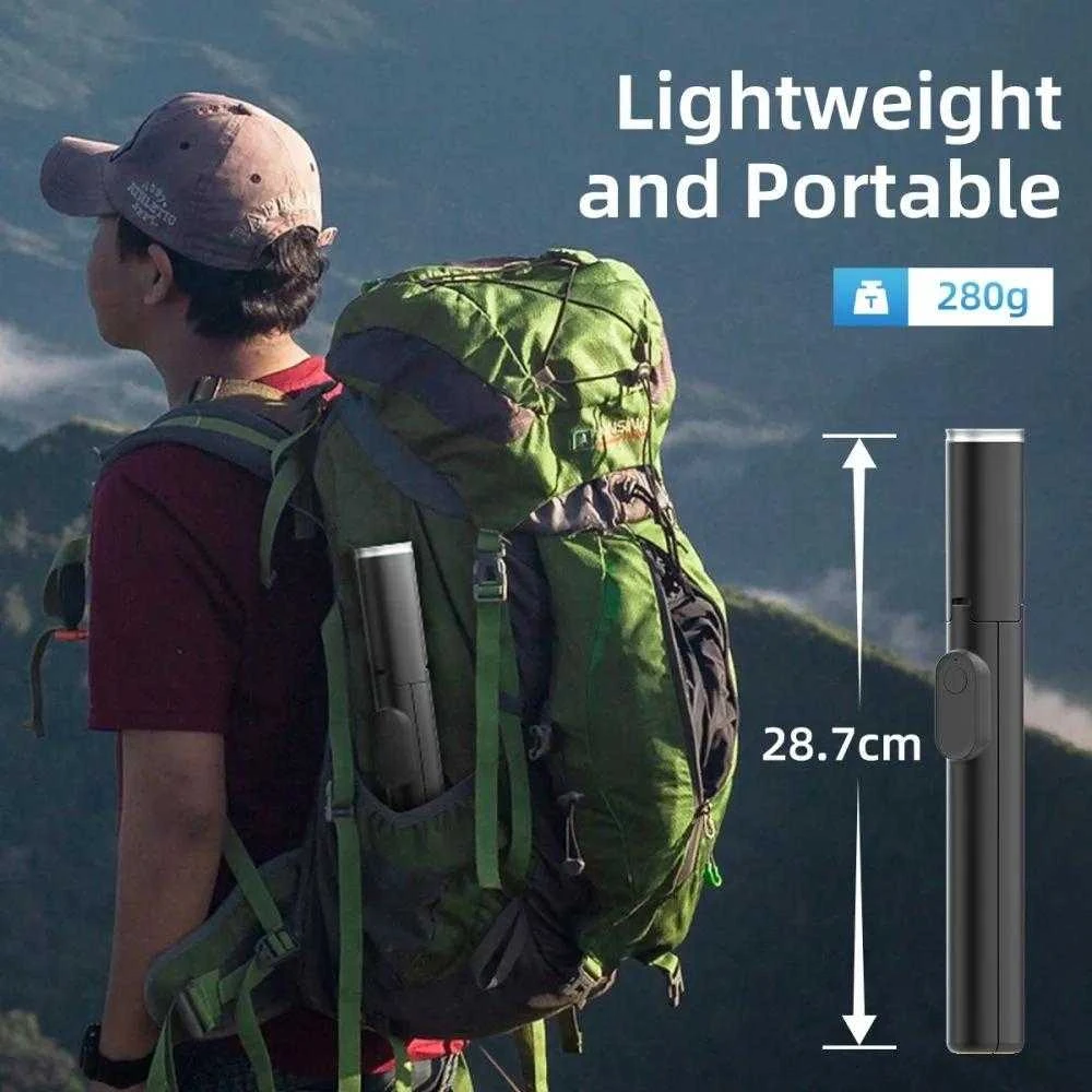 Asmenukių lazda Tech-Protect L09S su trikoju - Juodas
