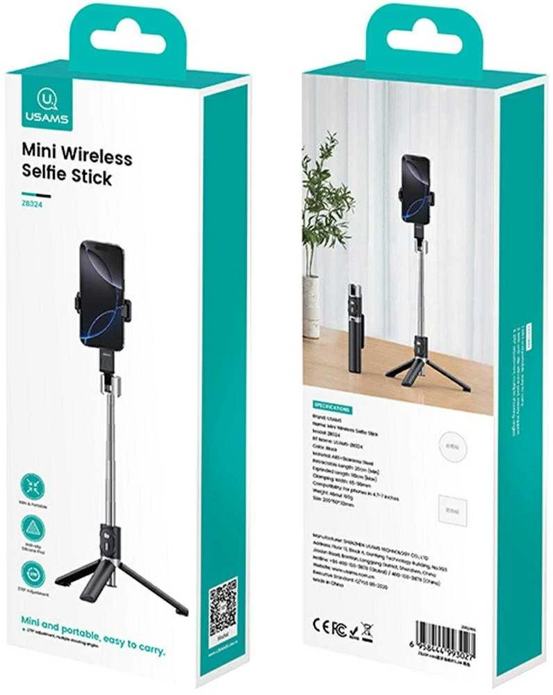 Selfie Stick USAMS ZB324 Mini Wireless juodos spalvos