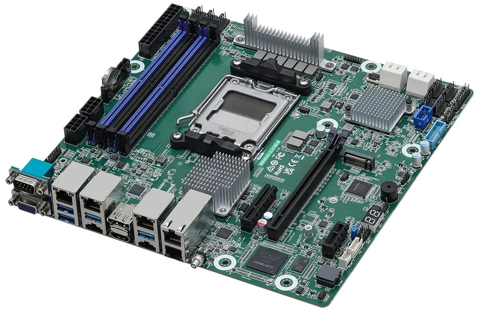 Pagrindinė plokštė Motininė Plokštė - Asrock B650D4U-2L2T/BCM AMD B650 Express AM5 Lizdas „Micro ATX“