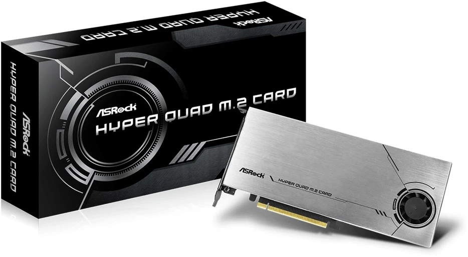 Asrock Hyper Quad M.2 sąsajos plokštė / adapteris Vidinis