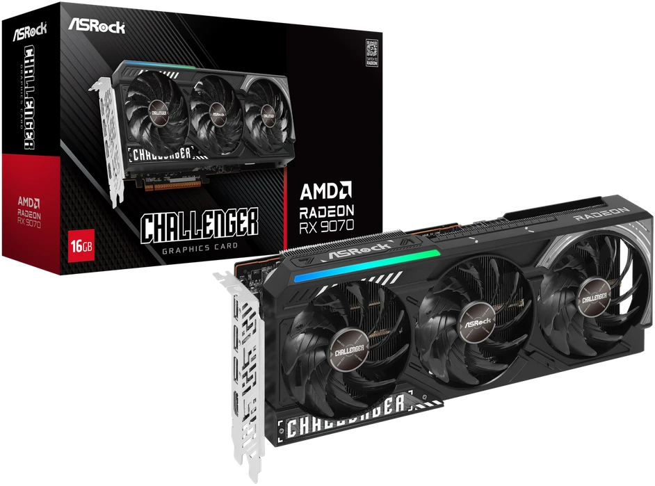 ASRock Challenger AMD Radeon RX 9070 AMD 16 GB vaizdo plokštė