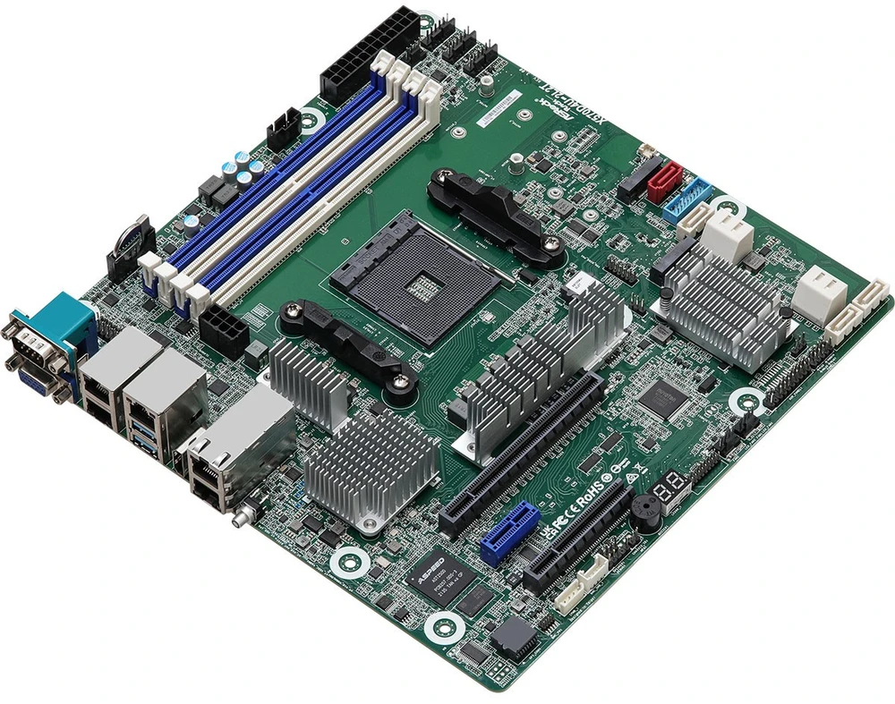 Asrock X570D4U-2L2T/BCM pagrindinė plokštė AMD X570 AM4 lizdas „micro ATX“