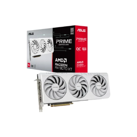 Vaizdo plokštė ASUS Radeon RX 9070 XT PRIME 16GB Baltas OC