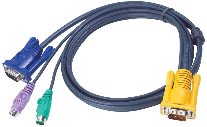 ATEN 2L-5210P KVM kabelis Juoda 10 m