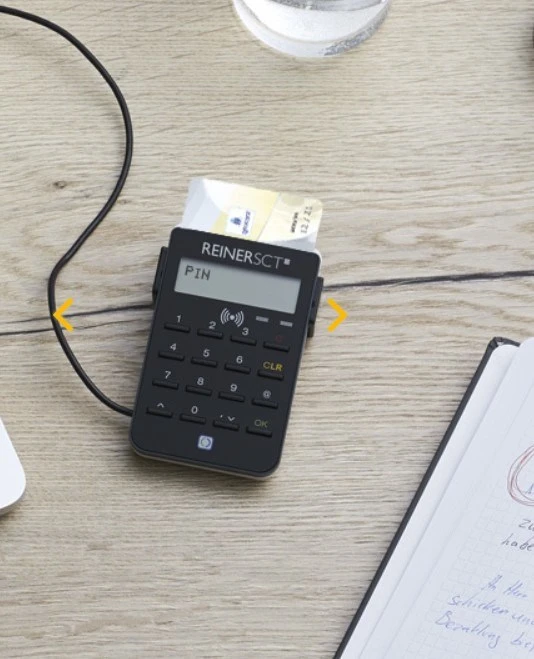 Atminties kortelė Carruzzo Reiner SCT cyberJack RFID skaitytuvas USB Juoda