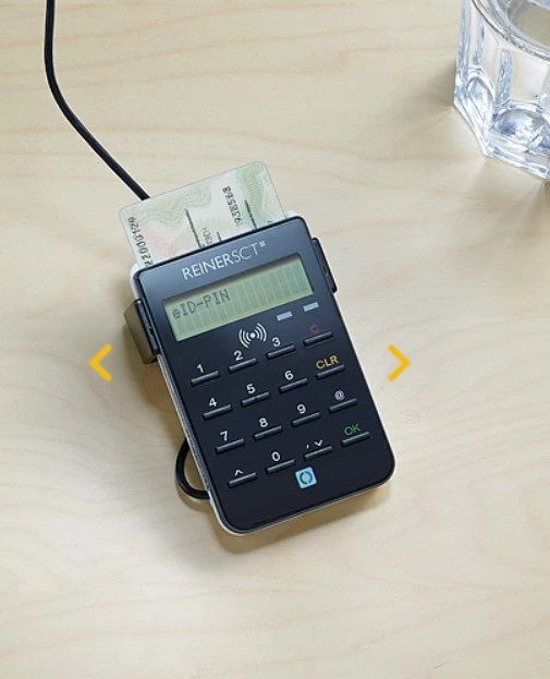 Atminties kortelė Carruzzo Reiner SCT cyberJack RFID skaitytuvas USB Juoda
