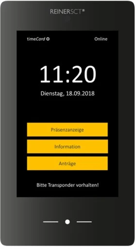 Carruzzo Reiner SCT timeCard Terminal 3 Juoda
